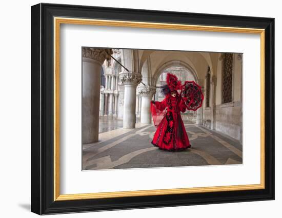 Elaborate Costume for Carnival Festival, Venice, Italy-Jaynes Gallery-Framed Photographic Print