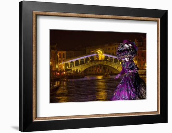 Elaborate Costume for Carnival Festival, Venice, Italy-Jaynes Gallery-Framed Photographic Print