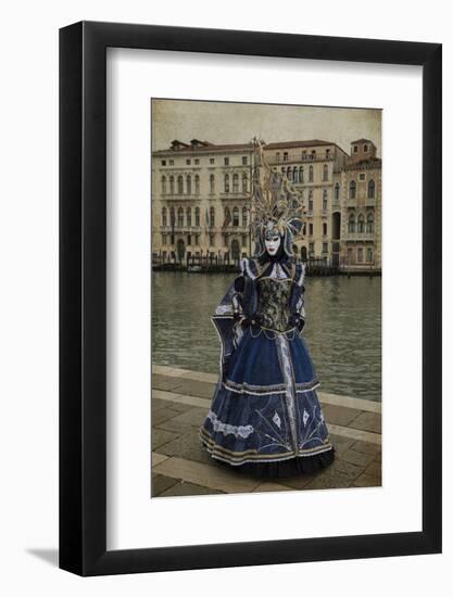 Elaborate Costume for Carnival, Venice, Italy-Darrell Gulin-Framed Photographic Print