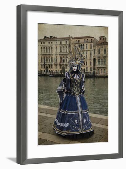 Elaborate Costume for Carnival, Venice, Italy-Darrell Gulin-Framed Photographic Print