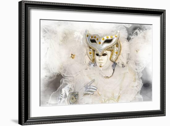 Elaborate Costume for Carnival, Venice, Italy-Darrell Gulin-Framed Photographic Print