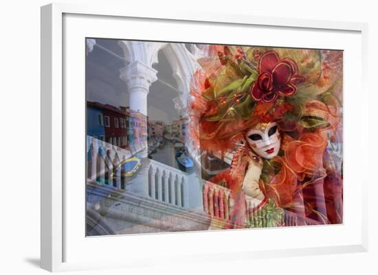 Elaborate Costumes for Carnival Festival, Venice, Italy-Jaynes Gallery-Framed Photographic Print