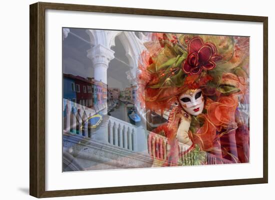 Elaborate Costumes for Carnival Festival, Venice, Italy-Jaynes Gallery-Framed Photographic Print