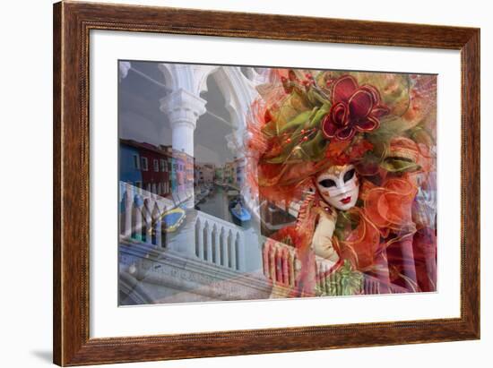 Elaborate Costumes for Carnival Festival, Venice, Italy-Jaynes Gallery-Framed Photographic Print