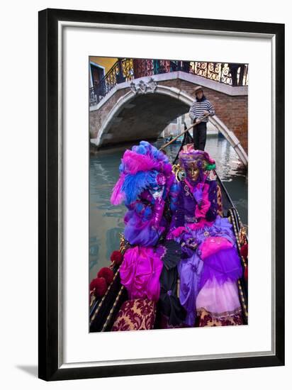 Elaborate Costumes for Carnival Festival, Venice, Italy-Jaynes Gallery-Framed Photographic Print