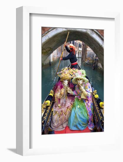 Elaborate Costumes for Carnival Festival, Venice, Italy-Jaynes Gallery-Framed Photographic Print