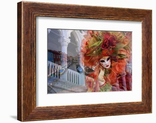 Elaborate Costumes for Carnival Festival, Venice, Italy-Jaynes Gallery-Framed Photographic Print