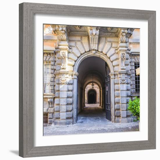 Elaborate Entry Way In Italy-Matias Jason-Framed Photographic Print