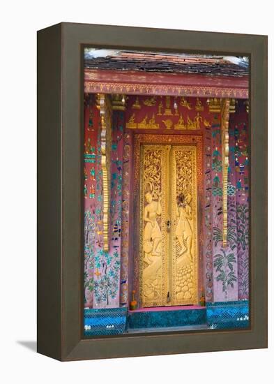 Elaborate Gilded Temple Door and Glass Mosaic on Exterior Wall-null-Framed Premier Image Canvas