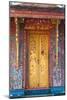 Elaborate Gilded Temple Door and Glass Mosaic on Exterior Wall-null-Mounted Photographic Print