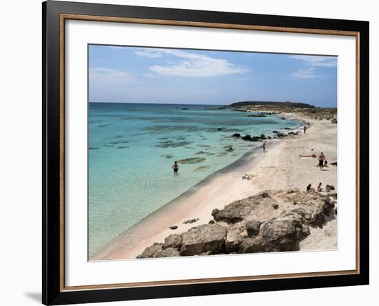 Elafonissi Beach, Chania Region, Crete, Greek Islands, Greece, Europe-Stuart Black-Framed Photographic Print