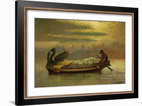 Elaine, 1877-John Atkinson Grimshaw-Framed Giclee Print