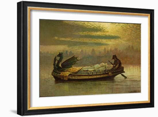 Elaine, 1877-John Atkinson Grimshaw-Framed Giclee Print