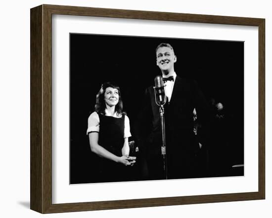 Elaine May and Mike Nichols Appearing at the "Blue Angel", New York, NY, November 1957-Peter Stackpole-Framed Photographic Print