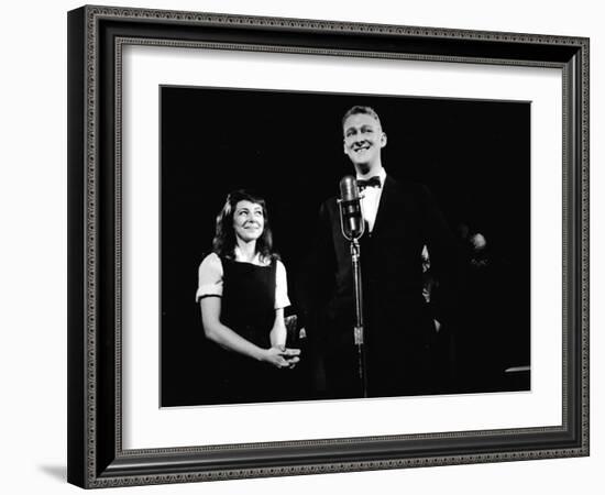 Elaine May and Mike Nichols Appearing at the "Blue Angel", New York, NY, November 1957-Peter Stackpole-Framed Photographic Print