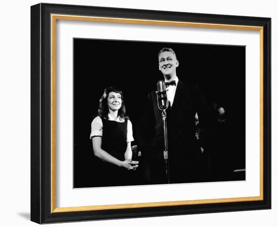 Elaine May and Mike Nichols Appearing at the "Blue Angel", New York, NY, November 1957-Peter Stackpole-Framed Photographic Print