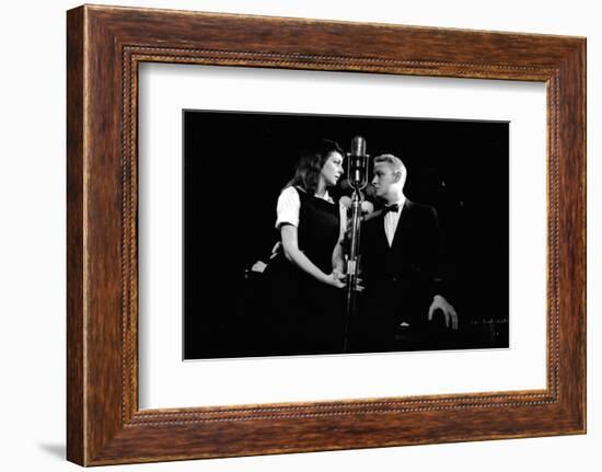 Elaine May and Mike Nichols Appearing at the "Blue Angel", New York, NY, November 1957-Peter Stackpole-Framed Photographic Print