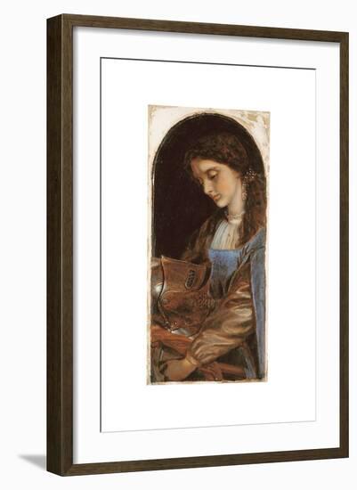 Elaine with the Armour of Lancelot, 1870-Arthur Hughes-Framed Giclee Print