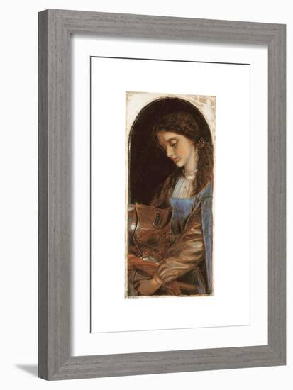 Elaine with the Armour of Lancelot, 1870-Arthur Hughes-Framed Giclee Print