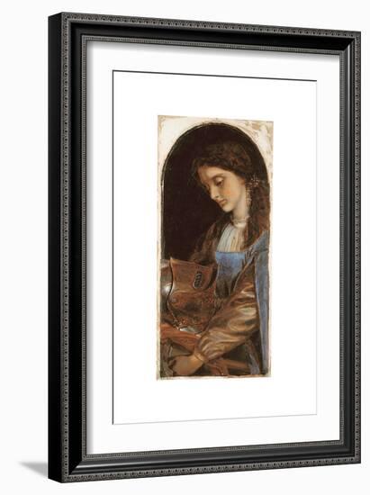 Elaine with the Armour of Lancelot, 1870-Arthur Hughes-Framed Giclee Print