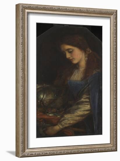 Elaine with the Armour of Launcelot-Arthur Hughes-Framed Giclee Print