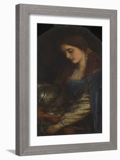 Elaine with the Armour of Launcelot-Arthur Hughes-Framed Giclee Print