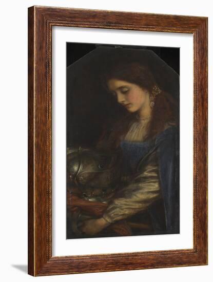 Elaine with the Armour of Launcelot-Arthur Hughes-Framed Giclee Print