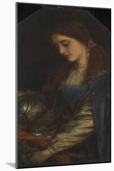 Elaine with the Armour of Launcelot-Arthur Hughes-Mounted Giclee Print