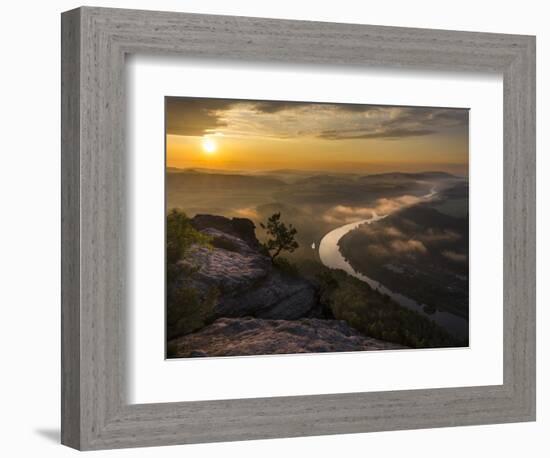 Elbe Sandstone Mountains-Martin Zwick-Framed Photographic Print