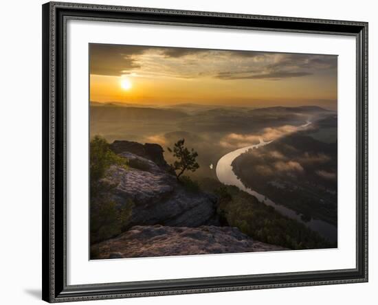 Elbe Sandstone Mountains-Martin Zwick-Framed Photographic Print