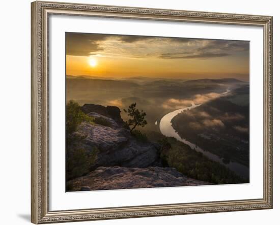 Elbe Sandstone Mountains-Martin Zwick-Framed Photographic Print