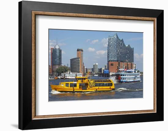 Elbfahre Ferry and Harbour Cruise in Front of the Elbe Philharmonic Hall-Uwe Steffens-Framed Photographic Print