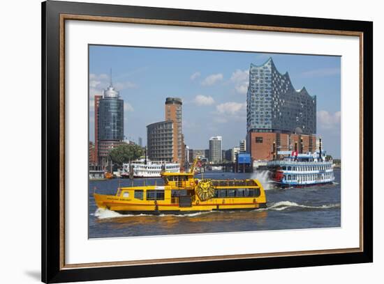 Elbfahre Ferry and Harbour Cruise in Front of the Elbe Philharmonic Hall-Uwe Steffens-Framed Photographic Print