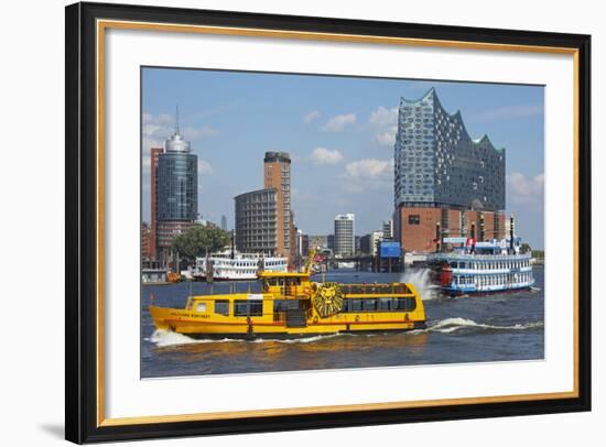 Elbfahre Ferry and Harbour Cruise in Front of the Elbe Philharmonic Hall-Uwe Steffens-Framed Photographic Print