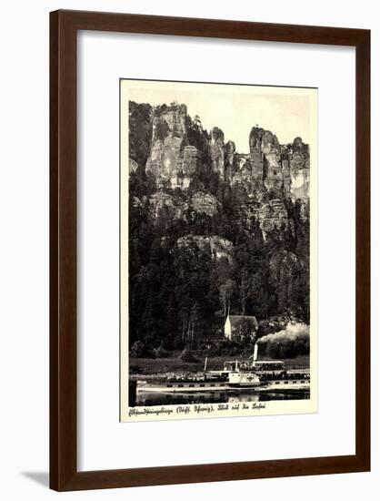 Elbsandsteingebirge, Bastei, Dampfer Karlsbad-null-Framed Giclee Print