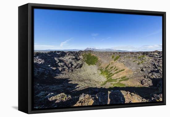 Eldborg Volcanic Crater, Declared a Protected Natural Monument in 1974, Iceland, Polar Regions-Michael Nolan-Framed Premier Image Canvas