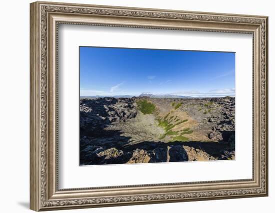 Eldborg Volcanic Crater, Declared a Protected Natural Monument in 1974, Iceland, Polar Regions-Michael Nolan-Framed Photographic Print