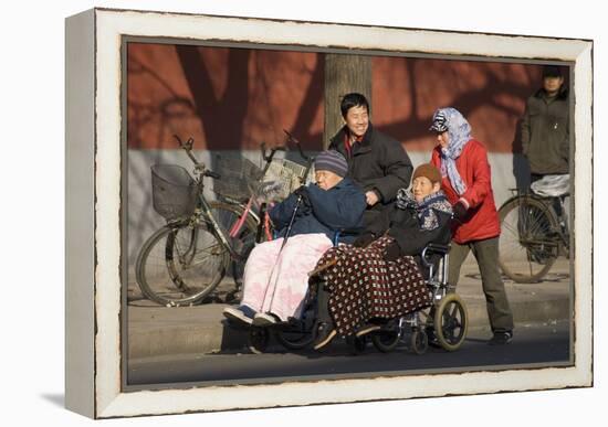 Elderly Chinese In Wheelchairs-Mark Williamson-Framed Premier Image Canvas