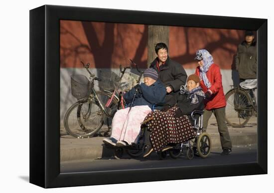 Elderly Chinese In Wheelchairs-Mark Williamson-Framed Premier Image Canvas