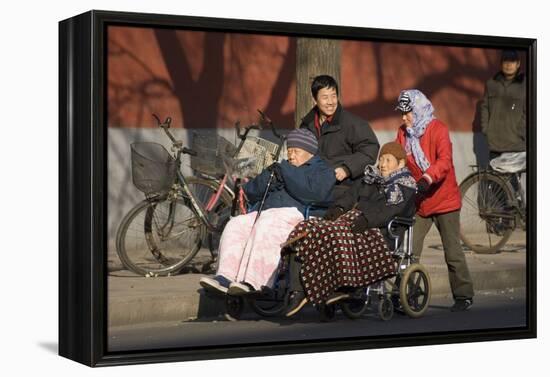 Elderly Chinese In Wheelchairs-Mark Williamson-Framed Premier Image Canvas