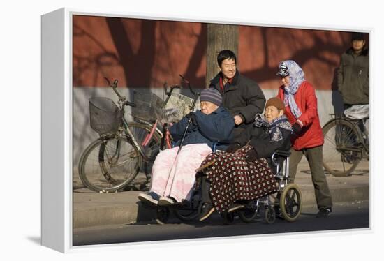 Elderly Chinese In Wheelchairs-Mark Williamson-Framed Premier Image Canvas