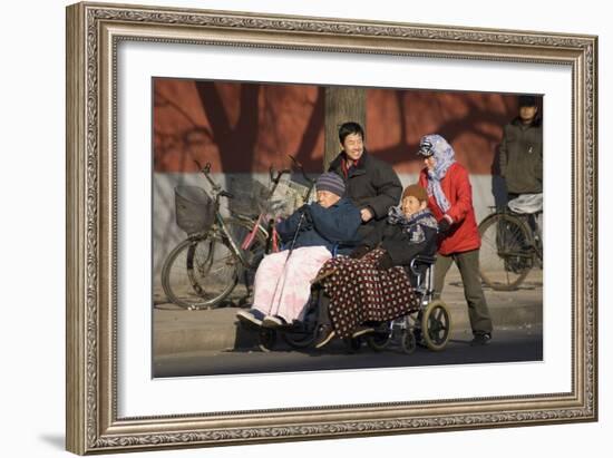 Elderly Chinese In Wheelchairs-Mark Williamson-Framed Photographic Print