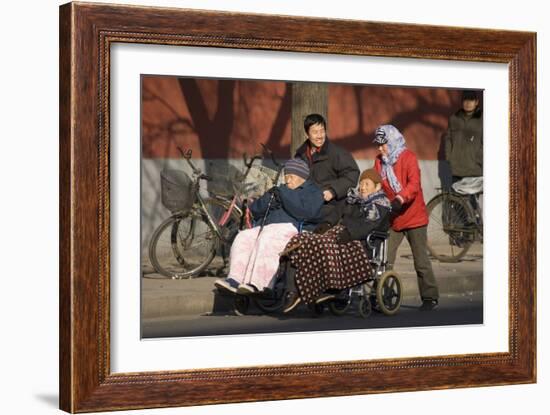 Elderly Chinese In Wheelchairs-Mark Williamson-Framed Photographic Print