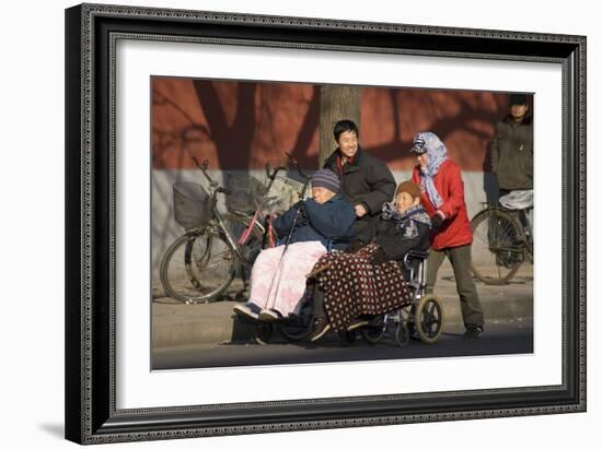 Elderly Chinese In Wheelchairs-Mark Williamson-Framed Photographic Print