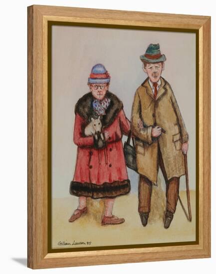 Elderly Couple, 1985-Gillian Lawson-Framed Premier Image Canvas