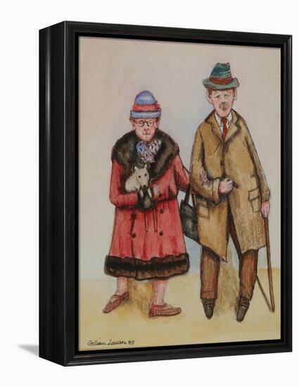 Elderly Couple, 1985-Gillian Lawson-Framed Premier Image Canvas