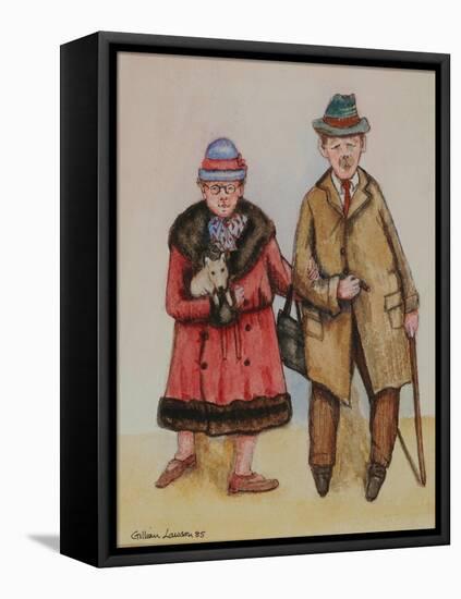 Elderly Couple, 1985-Gillian Lawson-Framed Premier Image Canvas