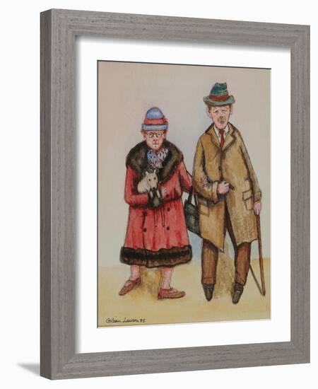 Elderly Couple, 1985-Gillian Lawson-Framed Giclee Print