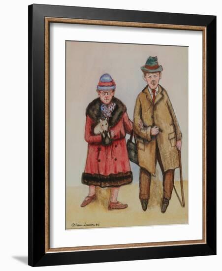 Elderly Couple, 1985-Gillian Lawson-Framed Giclee Print