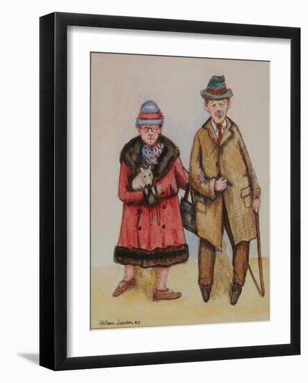 Elderly Couple, 1985-Gillian Lawson-Framed Giclee Print
